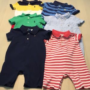 Six Ralph Lauren rompers